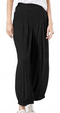 NEW LOLA & SOPHIE satin pull on pant in black